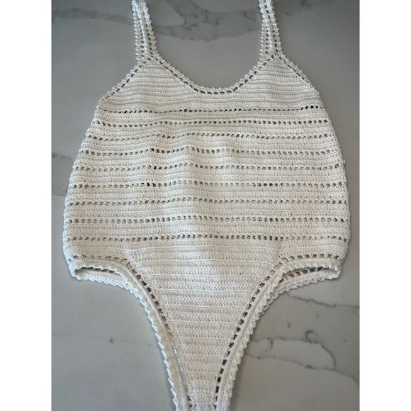 She Made Me crocheted one piece swimsuit SM NWT - Picture 3 of 13